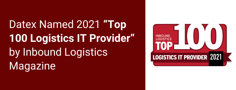 Inbound Logistics Recognizes Supply Chain Software Developer Datex 2021 as Top Logistics IT Provider